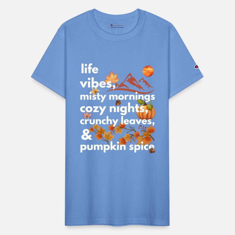 life vibes misty mornings cozy nights crunchy