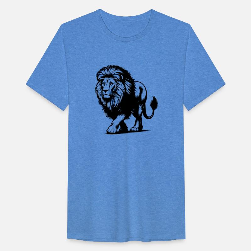 Lion With Mane Large African Cat Of Prey