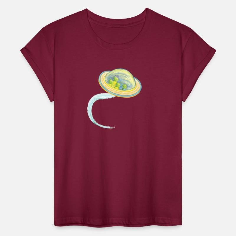 Little Martians in Spaceship Illustration