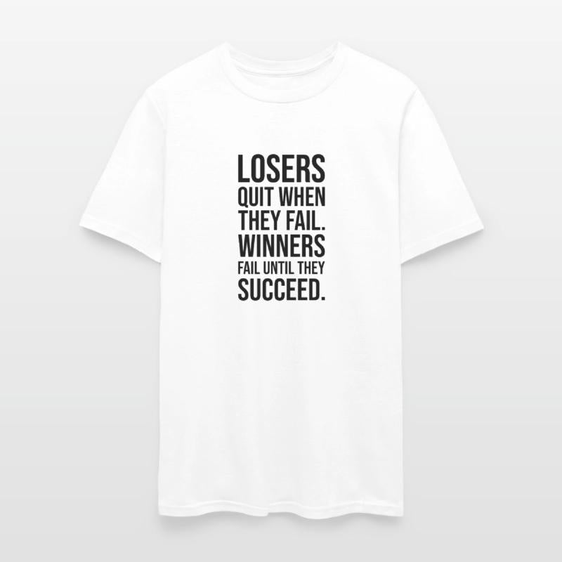 losers quit when they fail vs winners BLACK