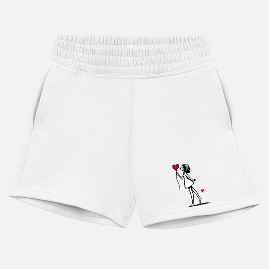 Love Girl Silhouette with Hearts