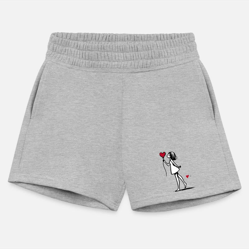 Love Girl Silhouette with Hearts