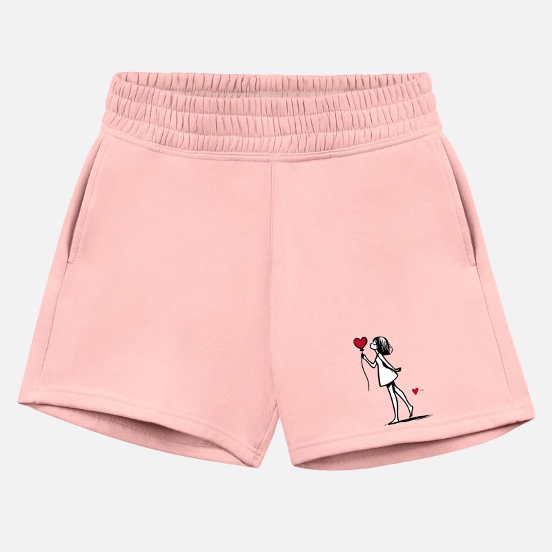 Love Girl Silhouette with Hearts