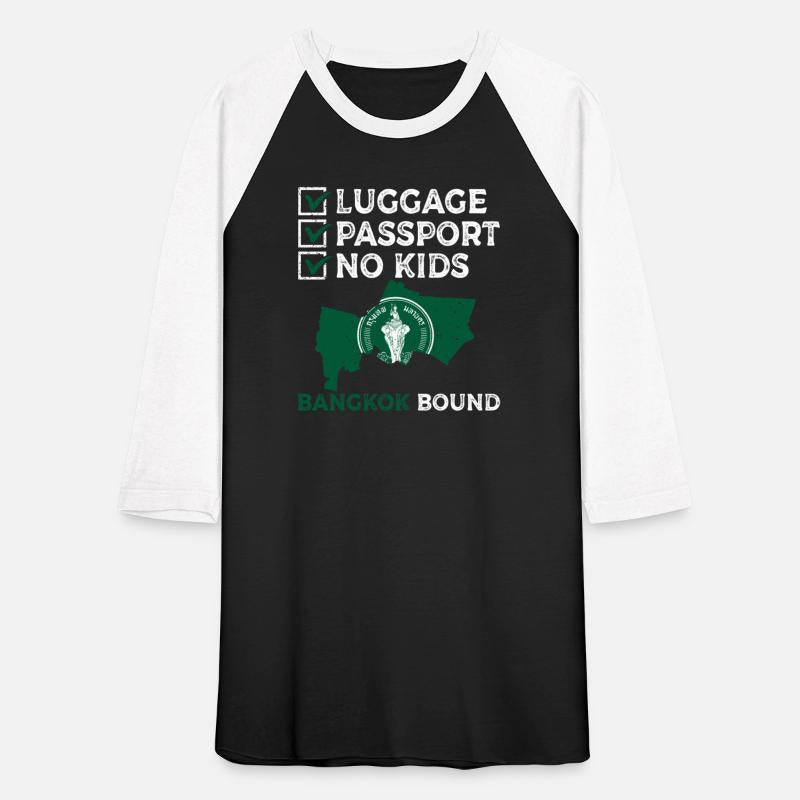 Luggage Passport No Kids Bangkok Bound Vacation