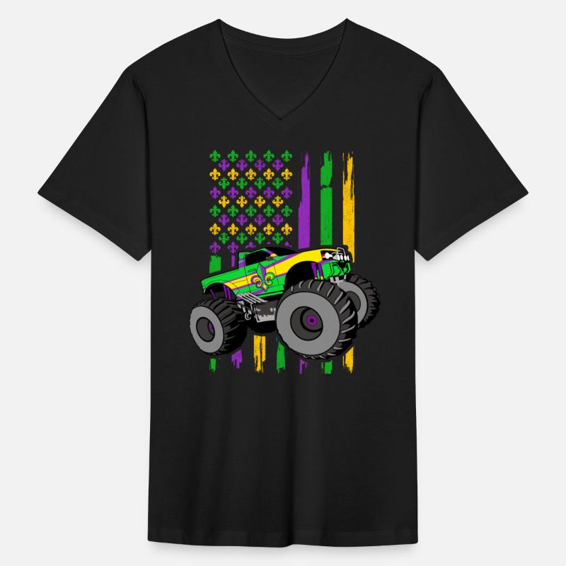 Mardi Gras Monster Truck US American Flag