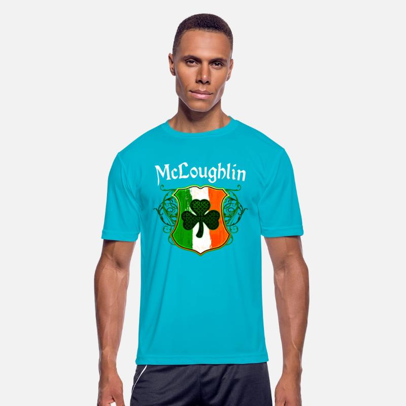 McLoughlin Irish Surname Ireland Flag Shamrock