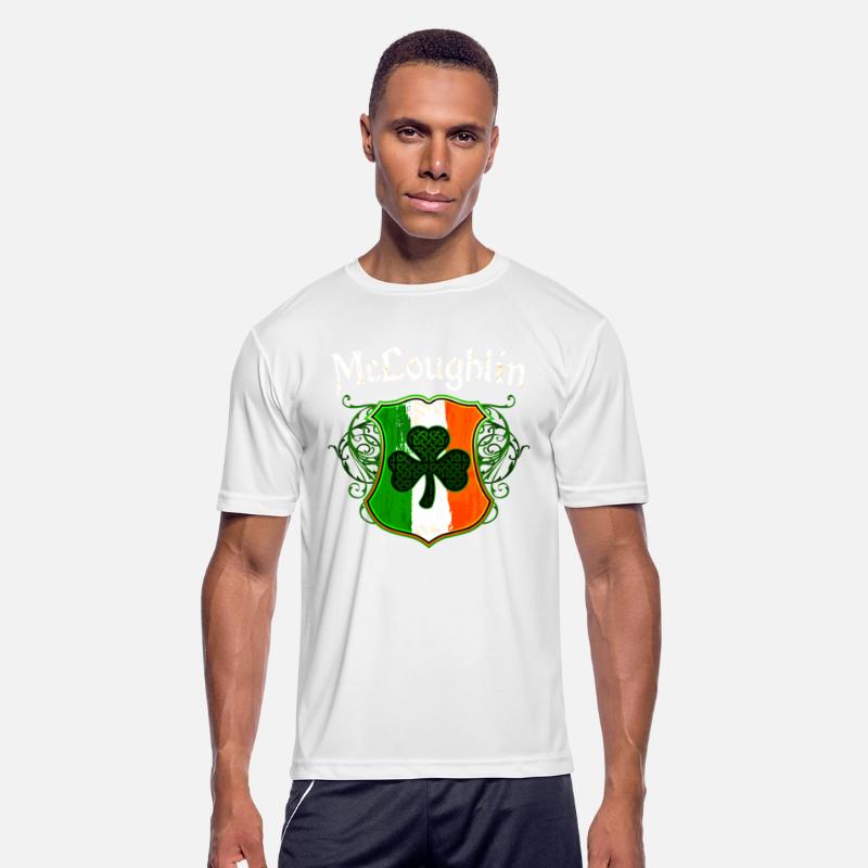 McLoughlin Irish Surname Ireland Flag Shamrock