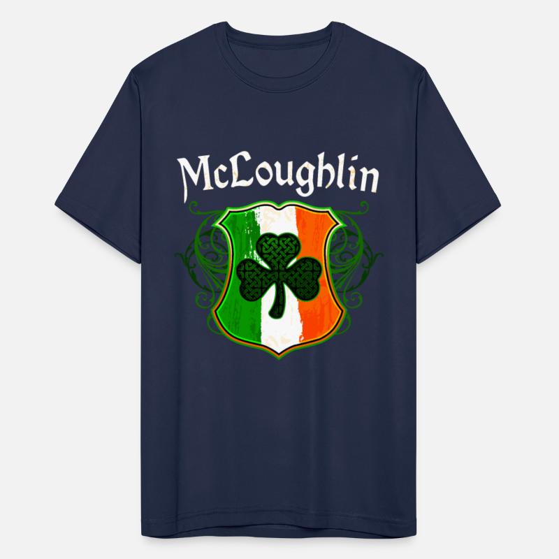 McLoughlin Irish Surname Ireland Flag Shamrock
