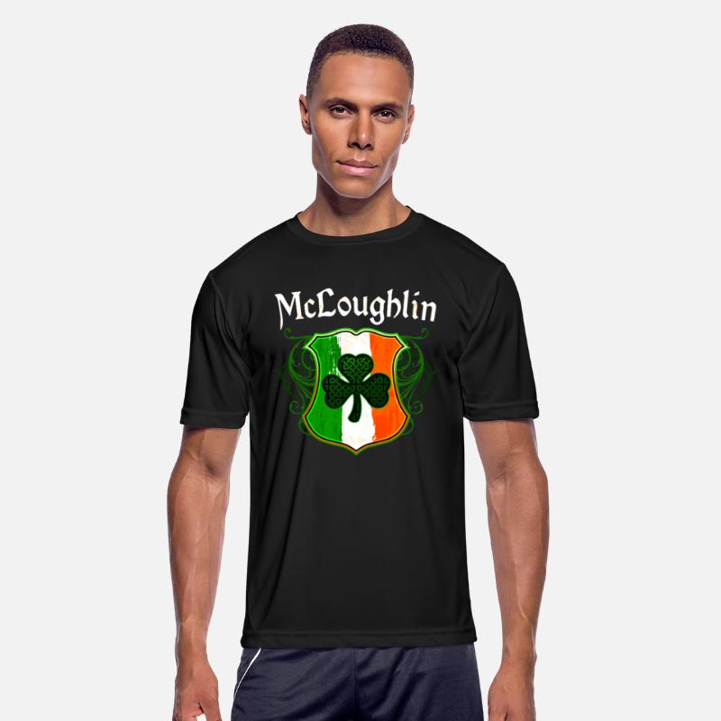 McLoughlin Irish Surname Ireland Flag Shamrock