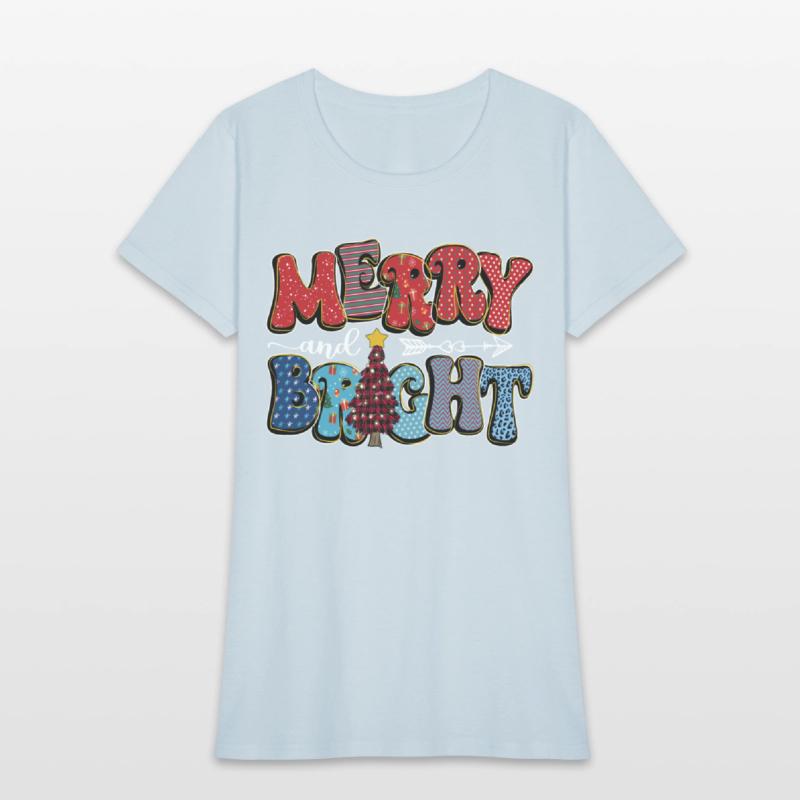 Merry and Bright Chistmas Tree Cute Christmas