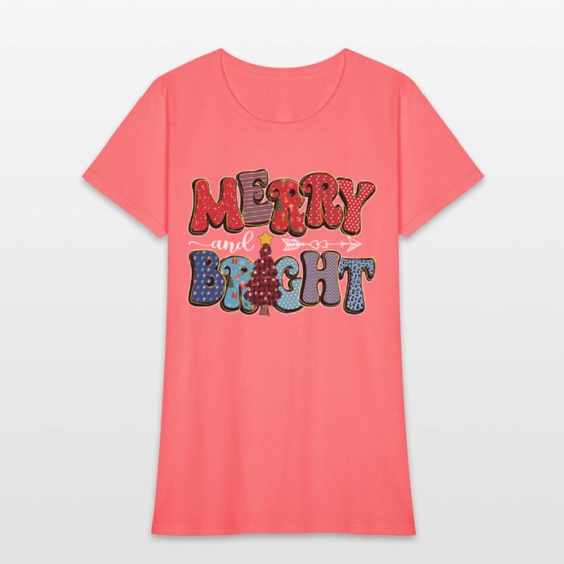 Merry and Bright Chistmas Tree Cute Christmas