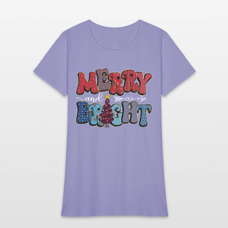 Merry and Bright Chistmas Tree Cute Christmas