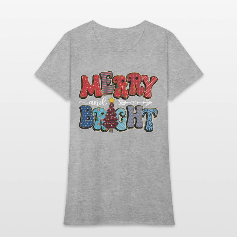 Merry and Bright Chistmas Tree Cute Christmas