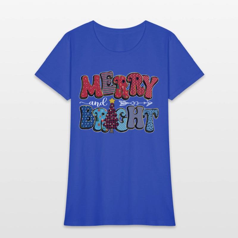 Merry and Bright Chistmas Tree Cute Christmas