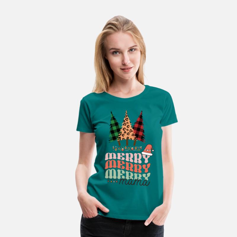 Merry Merry mama colorful Christmas art white