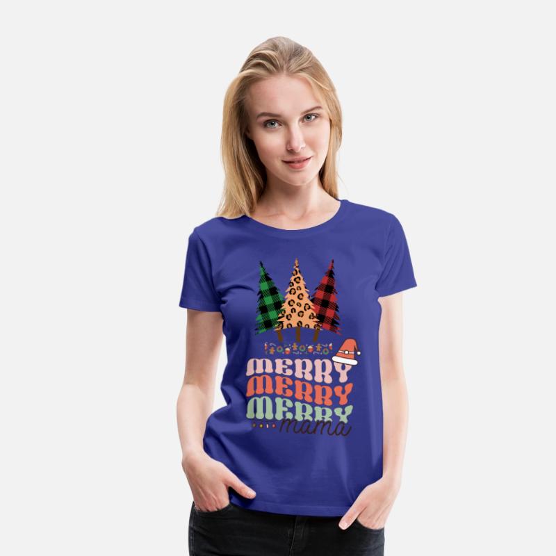 Merry Merry mama colorful Christmas art white