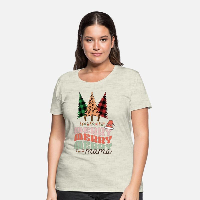 Merry Merry mama colorful Christmas art white