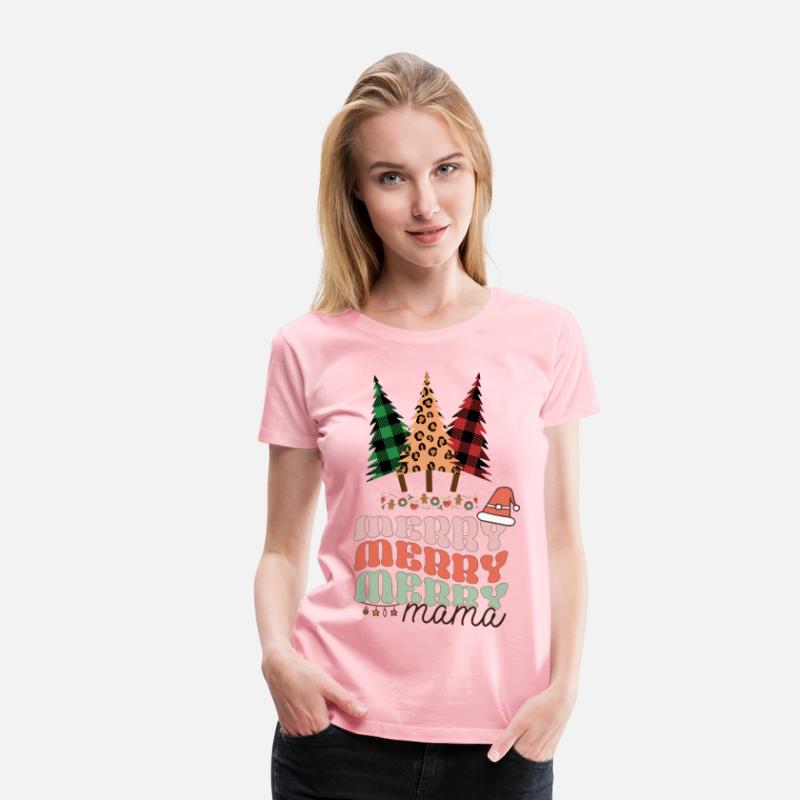 Merry Merry mama colorful Christmas art white