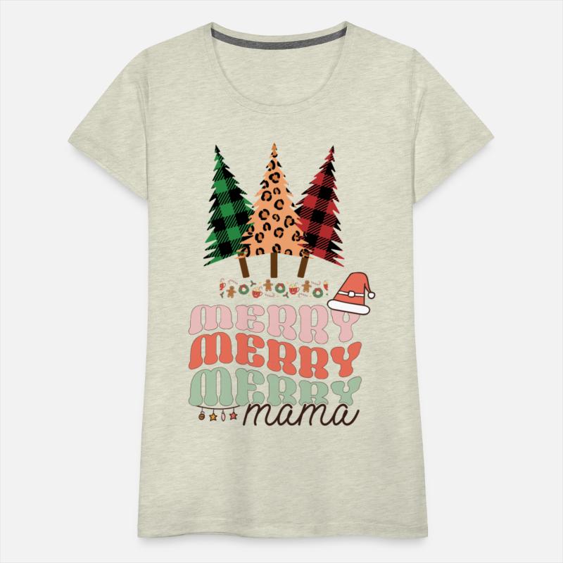Merry Merry mama colorful Christmas art white