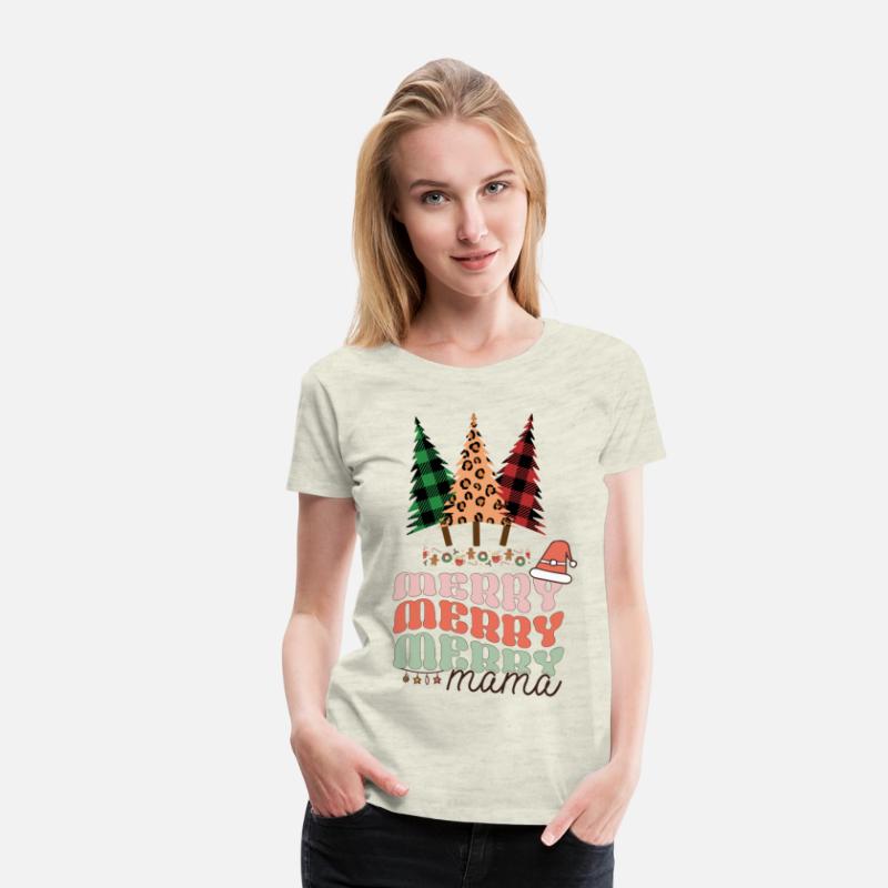 Merry Merry mama colorful Christmas art white