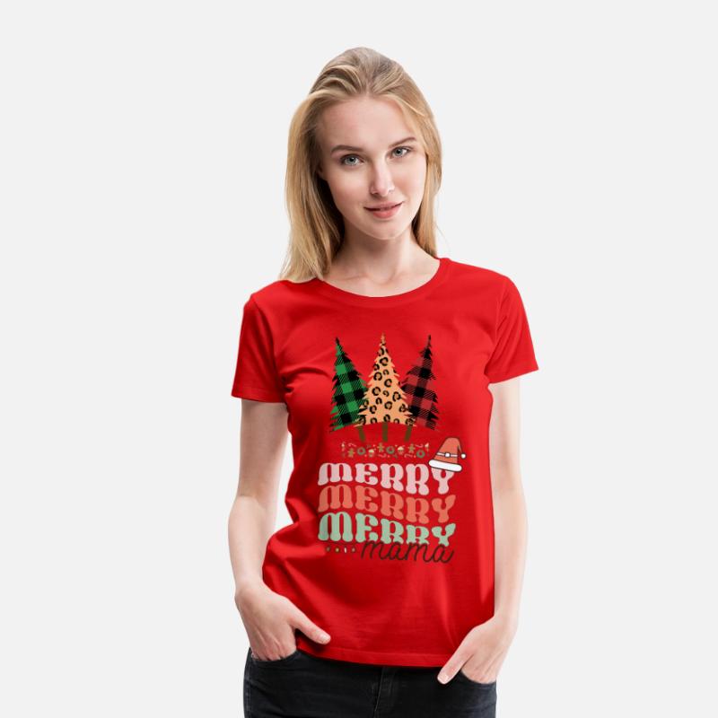 Merry Merry mama colorful Christmas art white