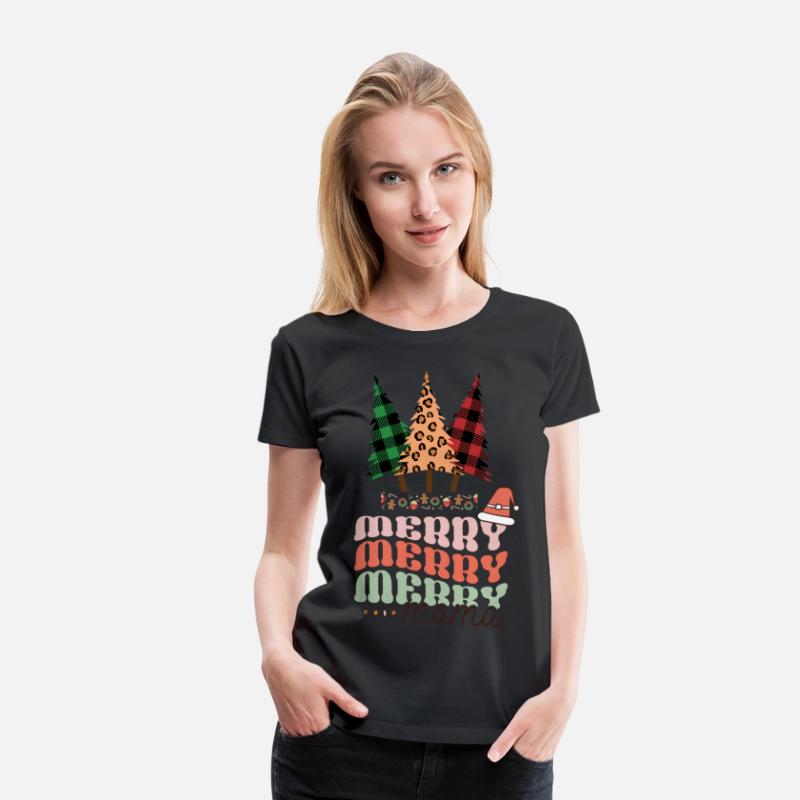 Merry Merry mama colorful Christmas art white