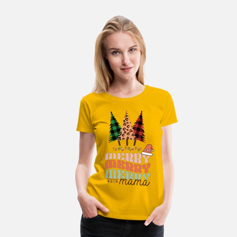 Merry Merry mama colorful Christmas art white
