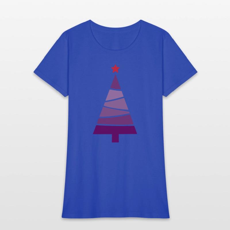 Minimalist Dark Orchid Purple Christmas Pine