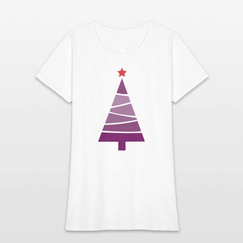 Minimalist Dark Orchid Purple Christmas Pine