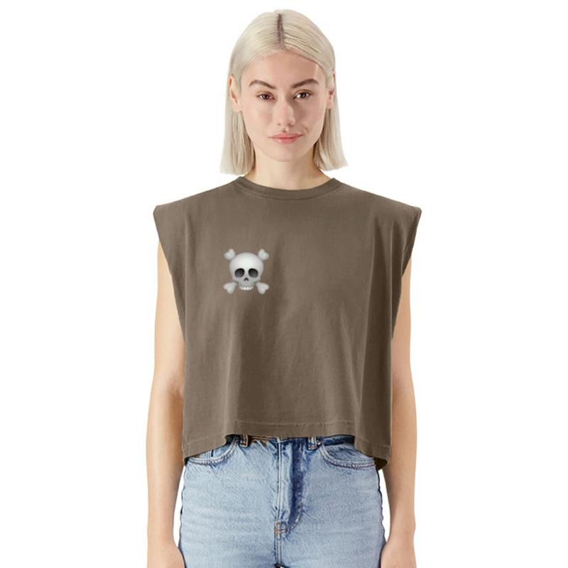 Minimalist Skull with Crossbones Design