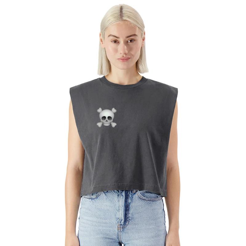 Minimalist Skull with Crossbones Design