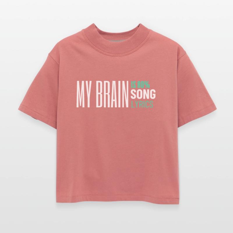 my brain is 80 song lyrics music tee