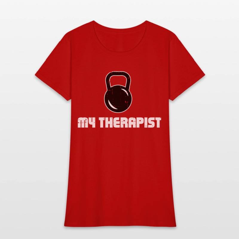 My Therapist Lifting Kettlebell Gym Fitness