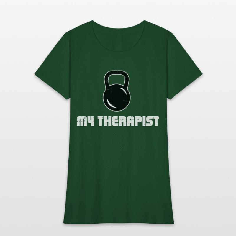 My Therapist Lifting Kettlebell Gym Fitness