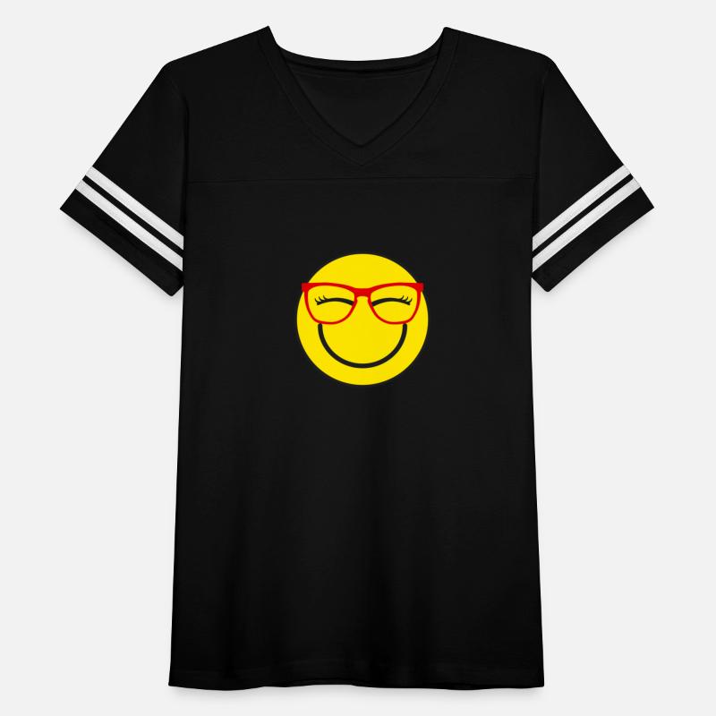 Nerd Smile Face Emoticon Eyeglasses Girl Nerd