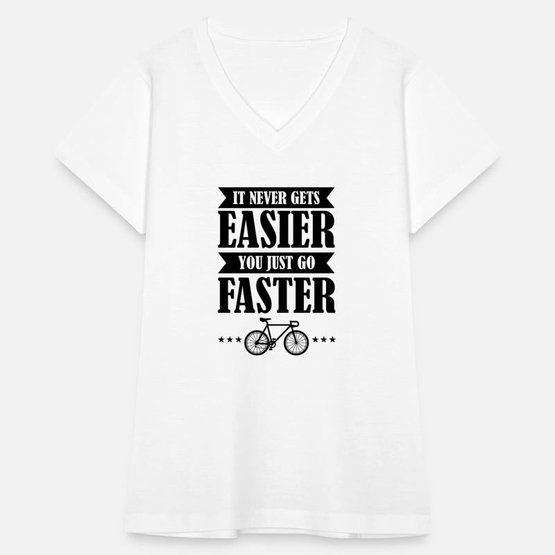 Never Gets Easier Just Go Faster Bicycle Giftidea