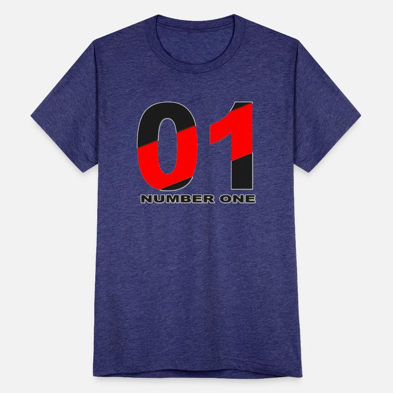 NUMBER 01 BLACK AND RED COLOR