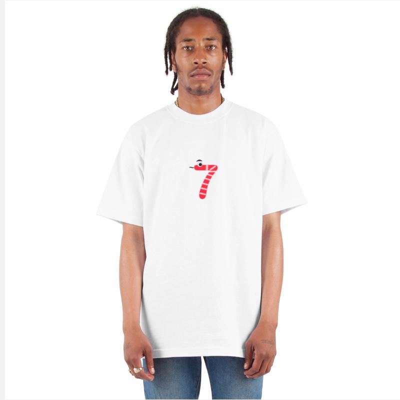 Number Seven 7 Children Birthday Learning Snake