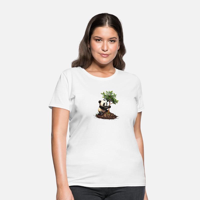 Panda Bear Planting Tree