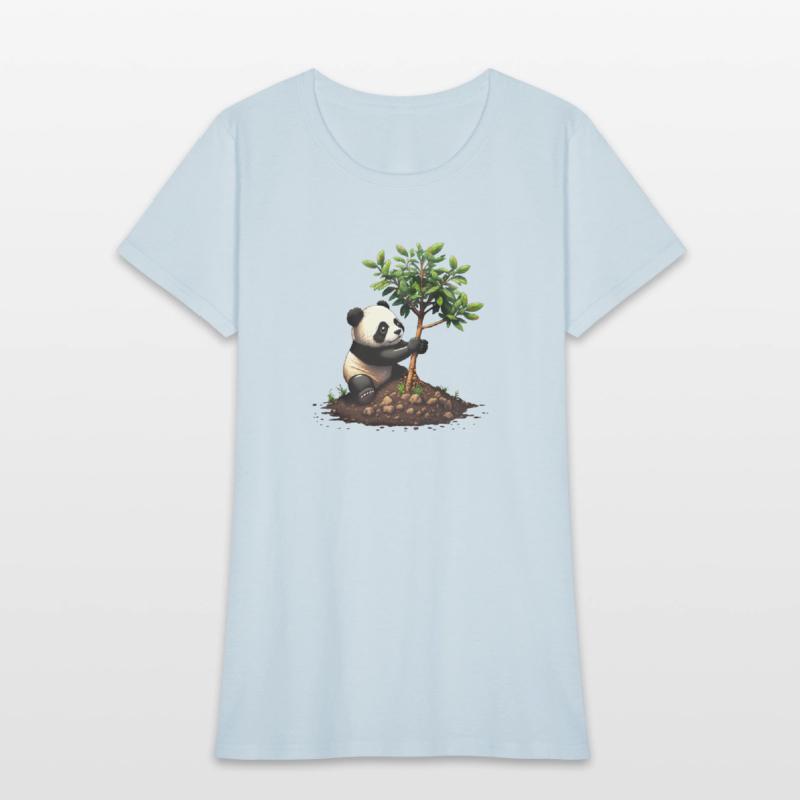 Panda Bear Planting Tree