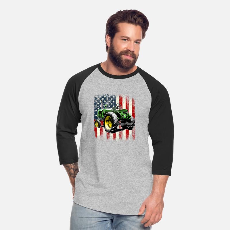 Patriotic Farming Tractor Farmer American Flag