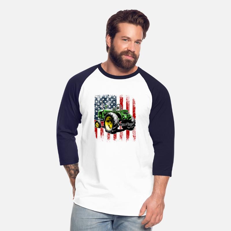 Patriotic Farming Tractor Farmer American Flag
