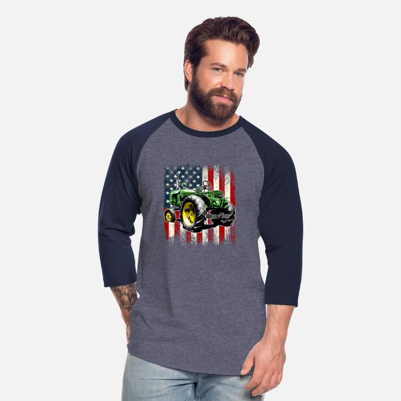 Patriotic Farming Tractor Farmer American Flag