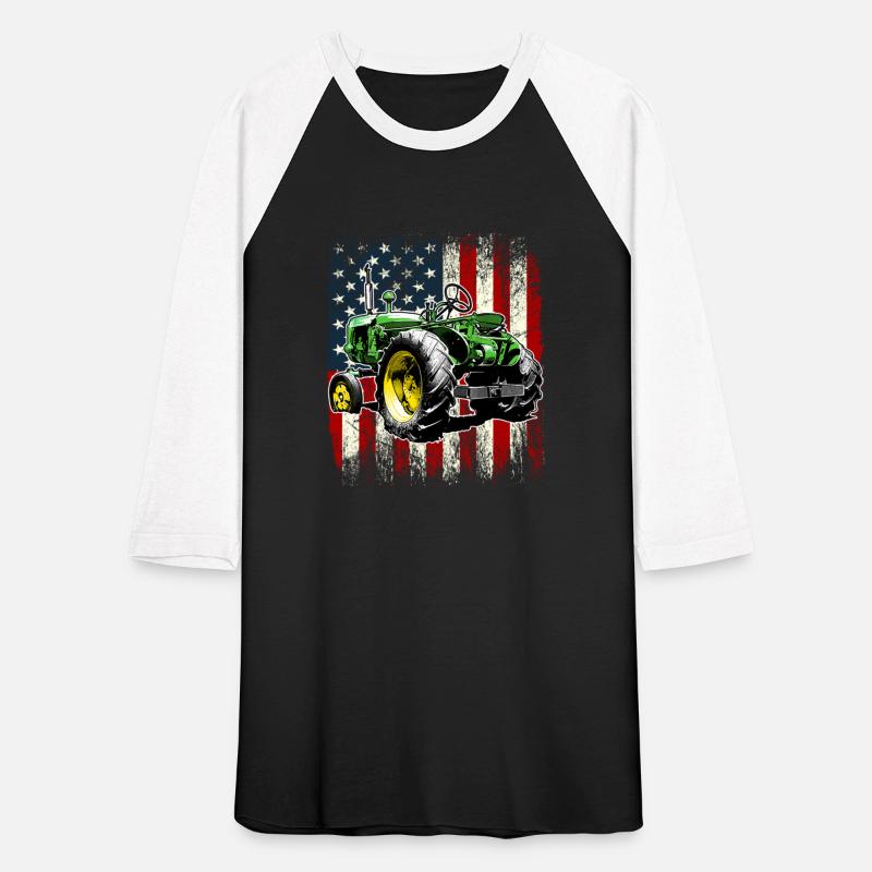 Patriotic Farming Tractor Farmer American Flag