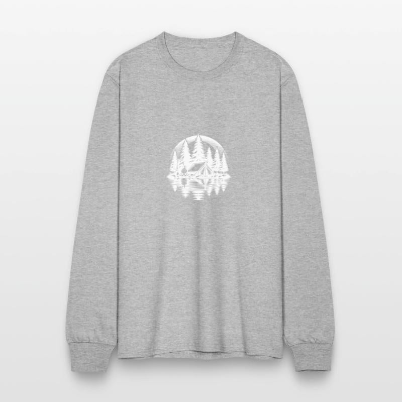 Peace And Nature Camping Campfire Scene In The