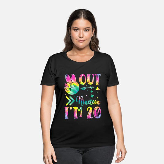 Peace Out Nineteen I'm 20 | Tie Dye Themed