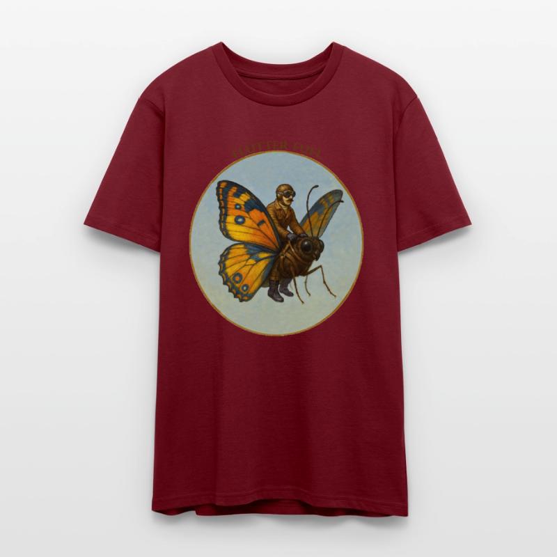 Pilot Riding on the Back of a Huge Butterfly URM