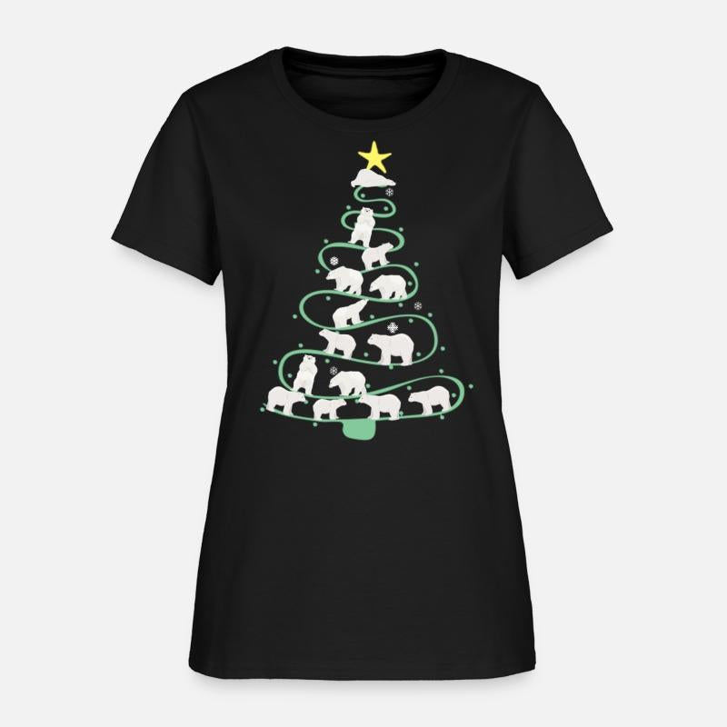 Polar Bear Christmas Tree Funny Xmas Polar Bear