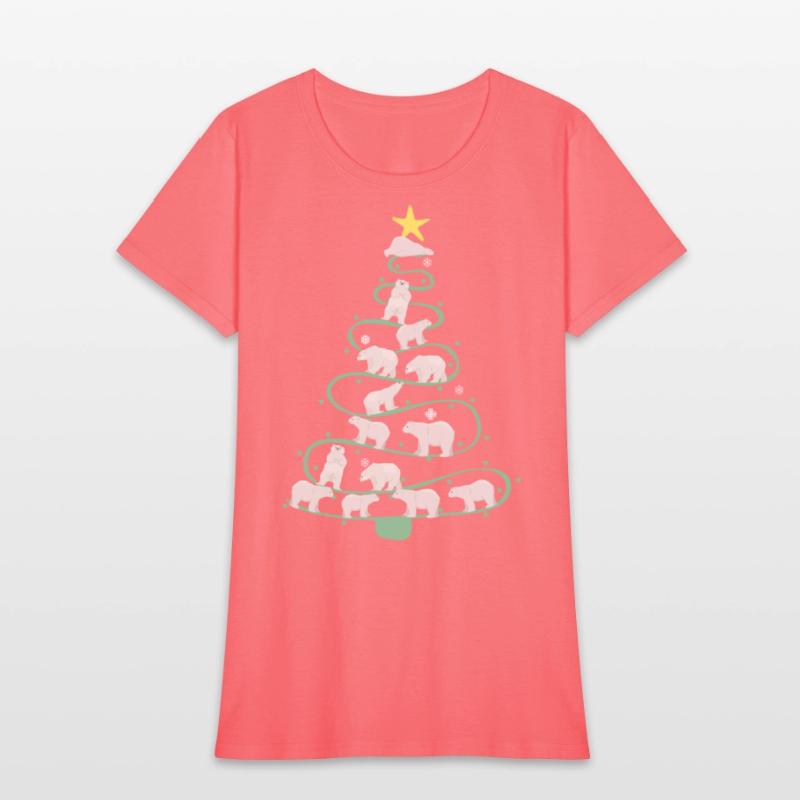 Polar Bear Christmas Tree Funny Xmas Polar Bear