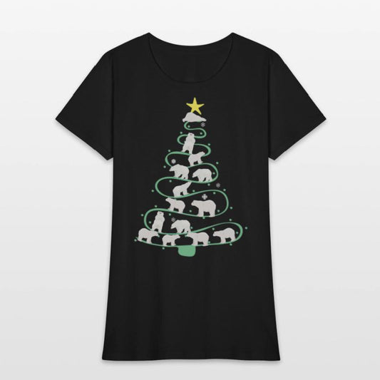 Polar Bear Christmas Tree Funny Xmas Polar Bear